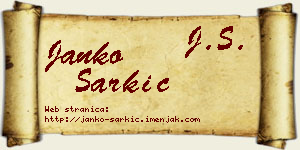 Janko Šarkić vizit kartica